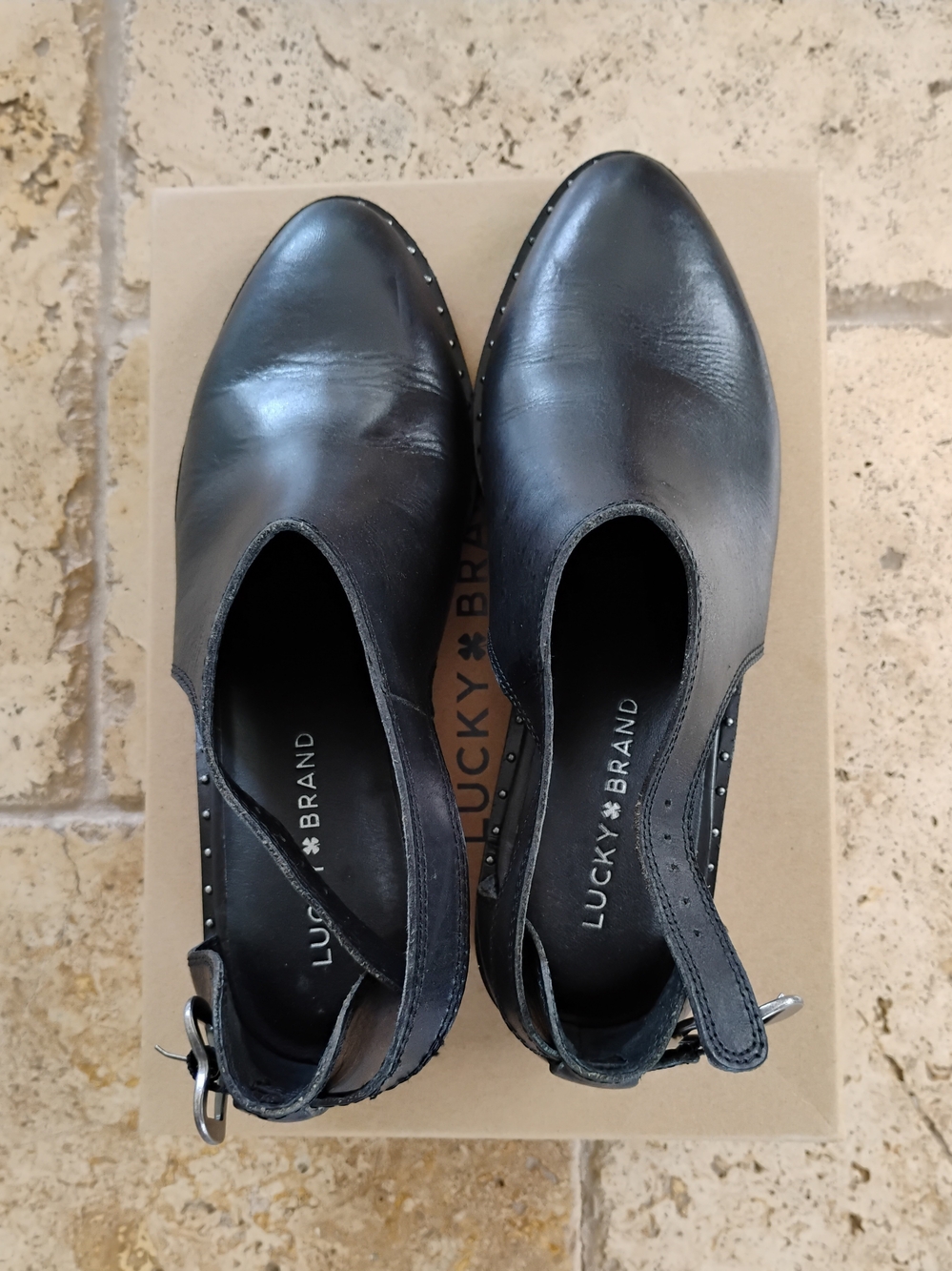 Lucky Brand Giovanna Black Leather Boots